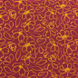 Preview: Viskose-Webware Blumenkontur Bordeaux-Senfgelb